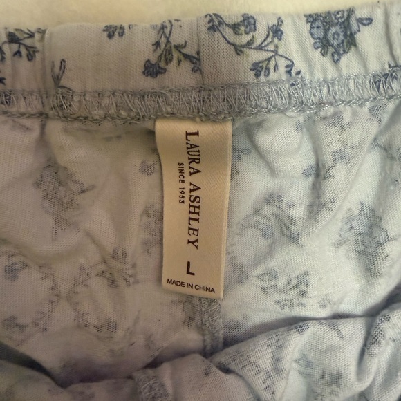 Laura Ashley Pale Blue Floral Blouse - Picture 2 of 2